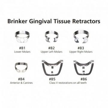 Набор кламмеров для сильноразрушенных зубов Hygenic Brinker Clamps Kit (6 шт.)