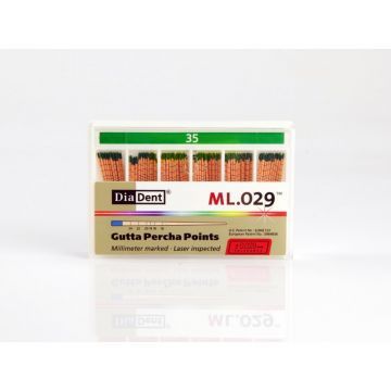 Штифты стоматологические гуттаперчевые с миллиметровой маркировкой Gutta Percha Points ML.029 (120 шт.)