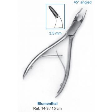 Кусачки костные Blumenthal 15 см (рабочая часть 3,5 мм, 45° угол) 14-3