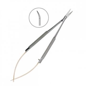 Ножницы хирургические изогнутые Castroviejo-Gomel TC 140 мм 19-28TC