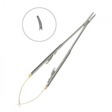 Иглодержатель-микро изогнутый Micro-Nadelhalter TC, 18 см