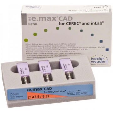 Блоки IPS e.max CAD для CEREC и inLab LT B32, по 1 x 3