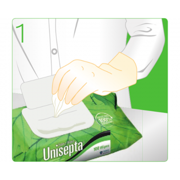 Дезинфицирующие салфетки - Unisepta Foam 2 Wipes