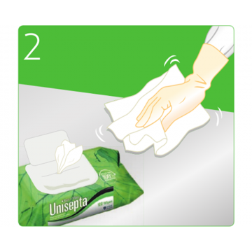 Дезинфицирующие салфетки - Unisepta Foam 2 Wipes